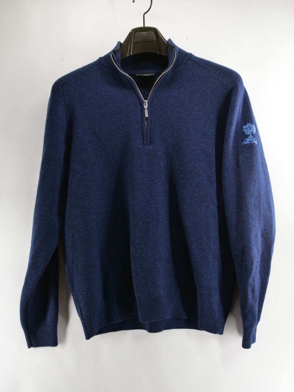 Galvin Green 1/4 Zip Sweater Mens XL 100% Merino Wool Blue Country Club Golf